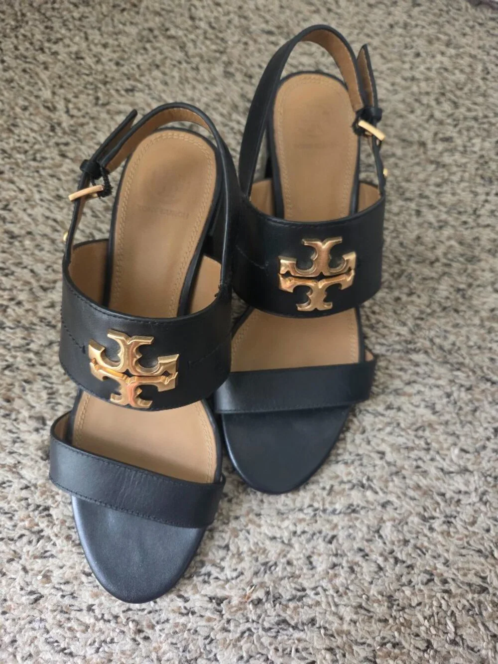 Tory Burch Women's Black Everly Sandal - Size 9